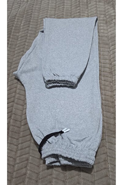 Unisex Lastikli Paça Gri Eşofman