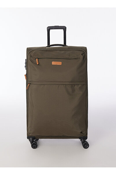 Fabrika Haki 36x55x22 cm Kabin Boy Çekçekli Kumaş Valiz 28