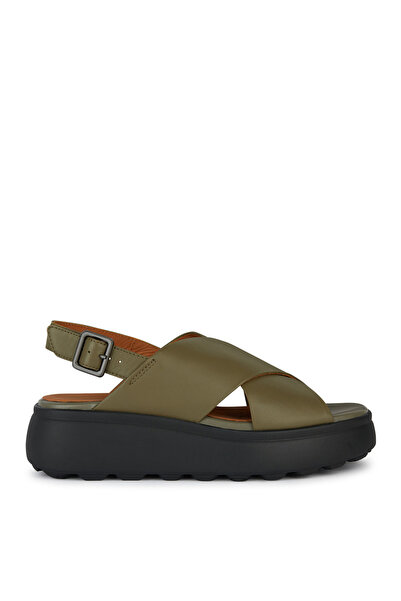 Geox Haki Kadın Deri Sandalet D SPHERICA EC4.1 S A