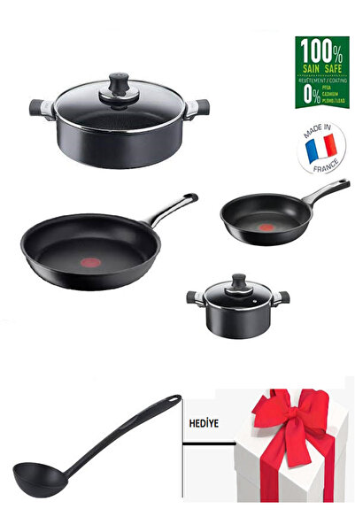 TEFAL Döküm 6x Titanyum Excellence 8lı Tava Ve Tencere Set 30 22 Cm tava 24 20 Tencere
