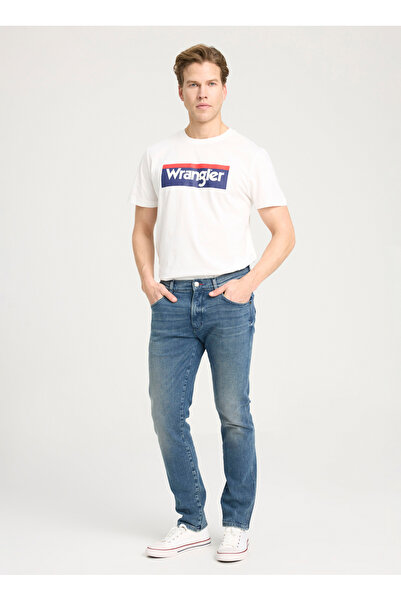 WRANGLER Slim Fit Dar Kesim Düşük Bel Dar Paça Mavi Larston Jean Kot Pantolon...