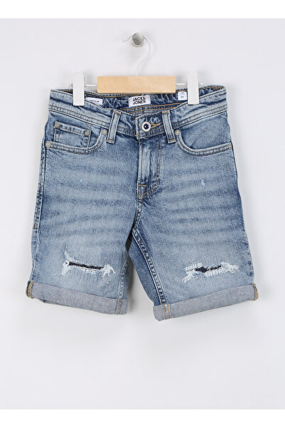 Jack & Jones Normal Bel Normal Açık Mavi Erkek Çocuk Denim Şort JJIRICK JJORI...