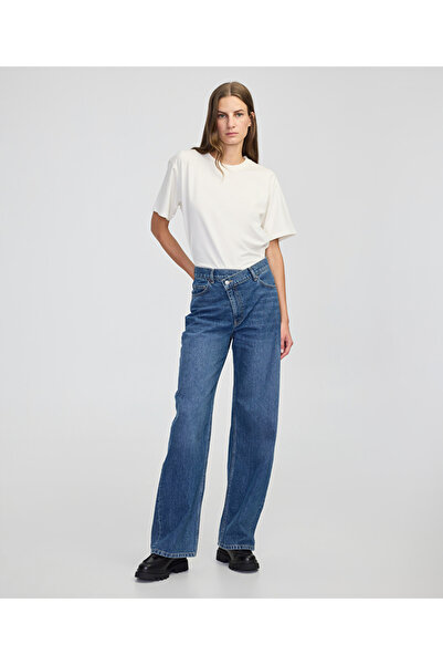 İpekyol Asimetrik bel baggy jean pantolon