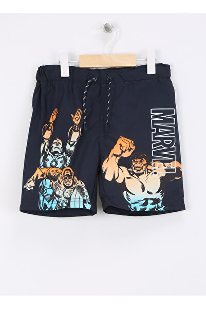 name ıt Lacivert Erkek Çocuk Şort Mayo NKMMAKAVEL MARVEL SWIMSHORTS MAR