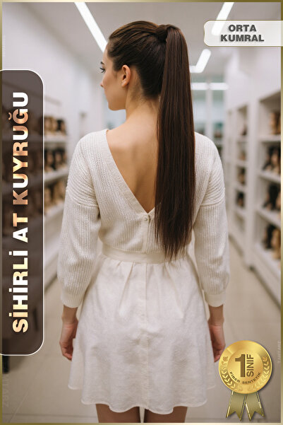 TAM TARZ Coada de cal magică din fibre sintetice - Medium Auburn