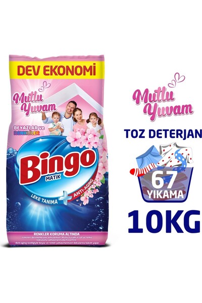 Matik toz deterjan renkliler ve beyazlar mutlu yuvam 10 kg