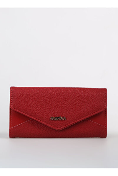 Fabrika Kırmızı Kadın 20x10x3 cm Deri Cüzdan FRKBYN 511