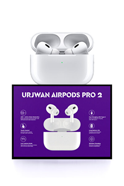 Urjwan سماعات أذن برو ٢ - صوت عالي الجودة، وميكروفون واضح، وخاصية إلغاء الضوضاء، وحافظتان إضافيتان