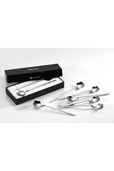 Tiamo Diamond 6-Piece Steel Teaspoon Set