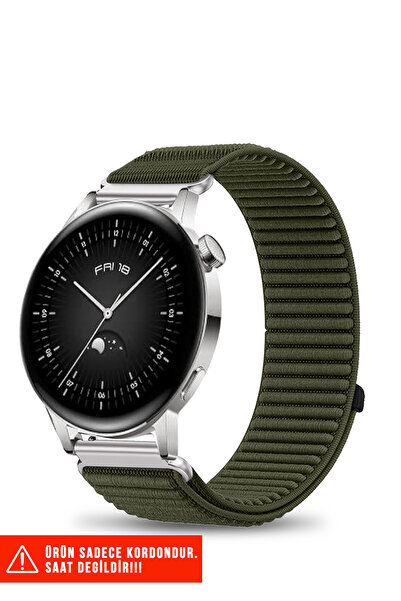 Nezih Case Huawei Watch GT / GT2 / GT3 Elegant 42mm Uyumlu Hasır Örgü Spor Cı...