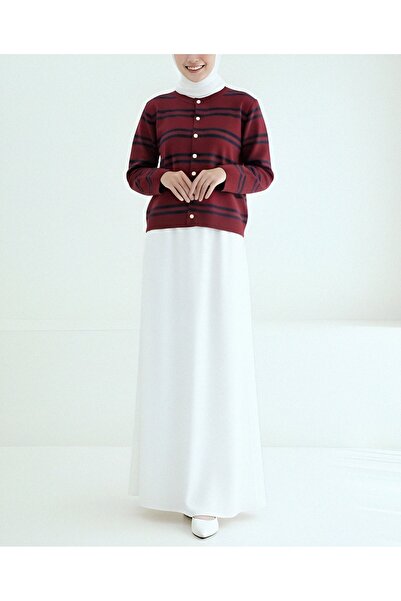 Modamorfo Светло-бордовий трикотажний кардиган з блискучими ґудзиками