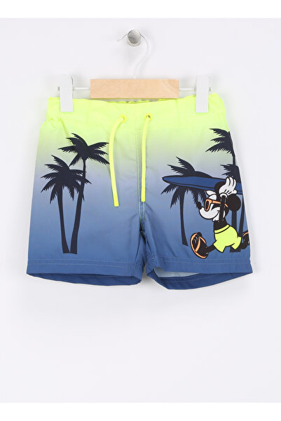 name ıt Sarı Erkek Çocuk Şort Mayo NMMMACK MICKEY LONG SWIMSHORTS WDI