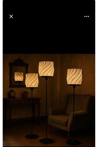 TIGEA Accessories LUNA LAMBADER SALON OTURMA ODASI ŞIK MODERN (ŞAPKA KISMI PLASTİK)