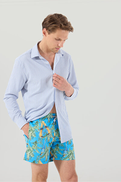 People By Fabrika Çok Renkli Erkek Şort Mayo PBF4SM-SWM03