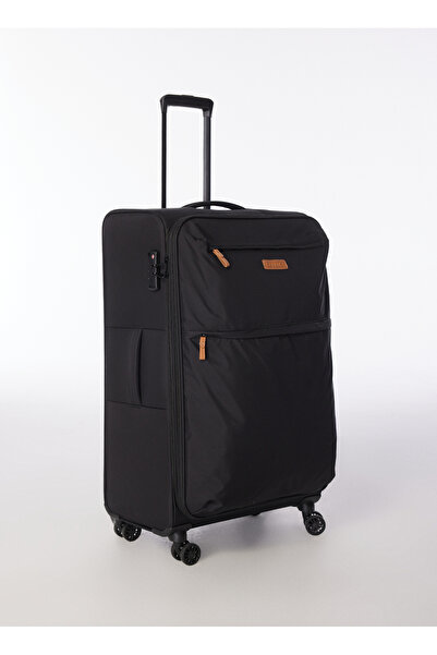 Fabrika Siyah Unisex 36x55x22 cm Büyük Boy Çekçekli Kumaş Valiz 28