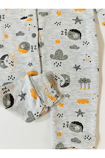 Vivolas 100% Organic Cotton Baby Sleeping Bag – Unisex, Gray Patterned 0-6 Months