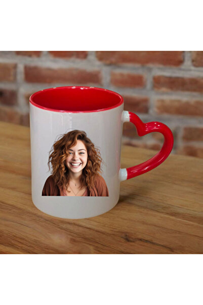 shop SEVGİLİNİZE KALP KULPLU FOTOĞRAF BASKILI KUPA