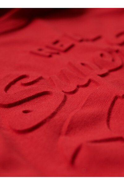 SUPERDRY Bisiklet Yaka Baskılı Kırmızı Erkek T-Shirt M1011908A5OV_EMBOSSED VL T SHIRT