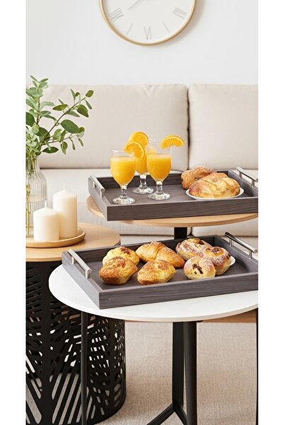Generic Luxury wooden serving trays: large 47 x 35 cm, small 42 x 30 cm