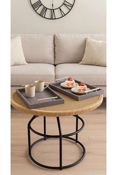 Generic Luxury wooden serving trays: large 47 x 35 cm, small 42 x 30 cm