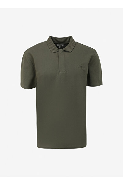 Jeep Haki Erkek Polo Yaka Relaxed Nakışlı Polo T-Shirt C4SM-TST4528