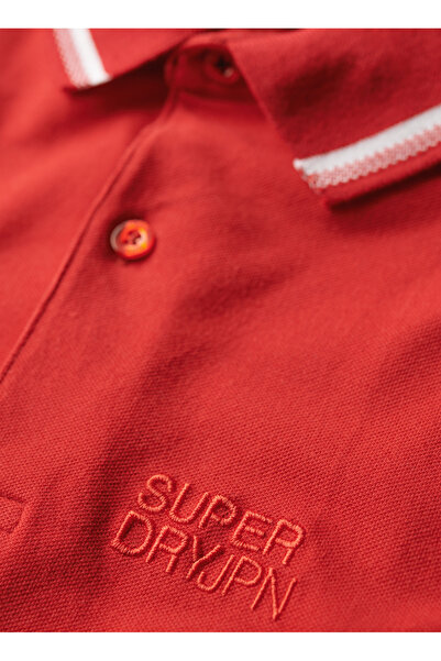 SUPERDRY Düz Kırmızı Erkek Polo T-Shirt M1110387AOMG_SPORTSWEAR RELAXED TIP