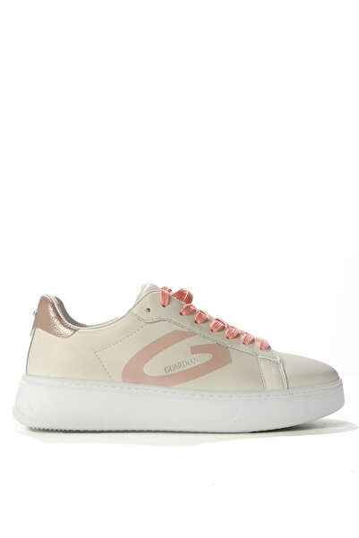 ALBERTO GUARDIANI Women's Beige New Era Lace-Up Leather Sneaker G03G100028