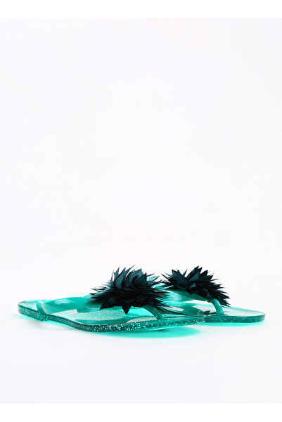 F By Fabrika Yeşil Kadın Plaj Terliği PUPPIES