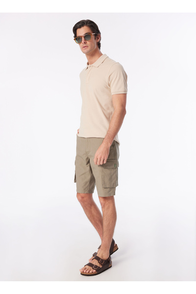 People By Fabrika Açık Haki Erkek Kargo Şort SPBF4SM-SHT5085