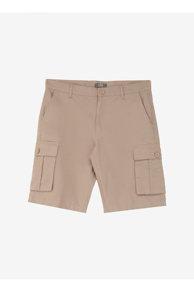 People By Fabrika Bej Erkek Kargo Şort SPBF4SM-SHT5085