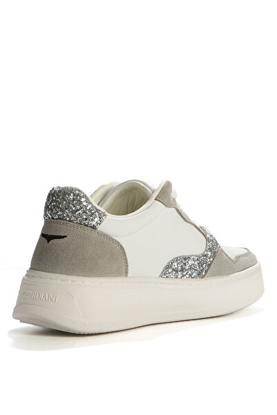 ALBERTO GUARDIANI Beyaz-Gri Kadın Deri - Kumaş Sneaker G03G100030