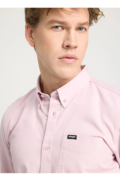 WRANGLER Regular Fit Pembe Erkek Gömlek W241464611 Uzun Kollu Gömlek