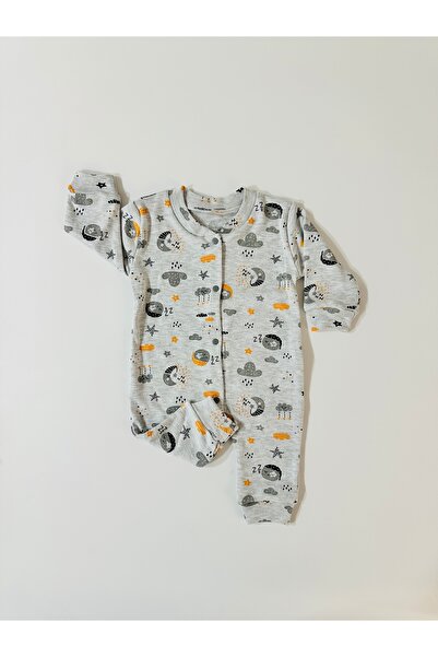 Vivolas 100% Organic Cotton Baby Sleeping Bag – Unisex, Gray Patterned 0-6 Months