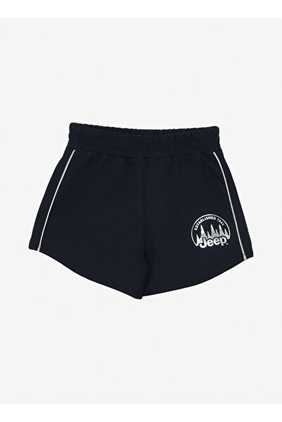 Jeep Lacivert Kız Çocuk Relaxed Baskılı Şort C4SG-SHT4040