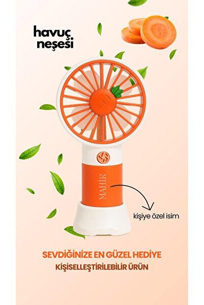 MetaForce Kişiye Özel İsimli Mini Fan Soğutucu Vantilatör Kişiselleştirilmiş Hediyelik Şarjlı Mini Fan