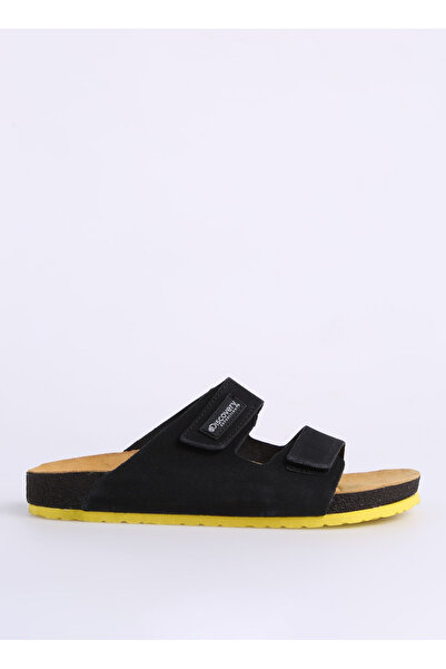 Discovery Expedition Siyah-Sarı Erkek Deri Terlik NEDA