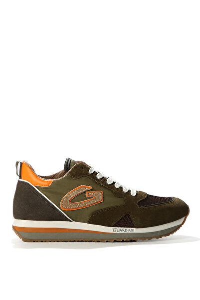 ALBERTO GUARDIANI Haki-Turuncu Erkek deri Sneaker WEN 0092 LOW M