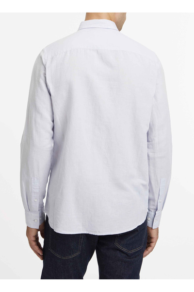 Calvin Klein Slim Fit Düğmeli Yaka Mavi Erkek Gömlek K10K108664C3N