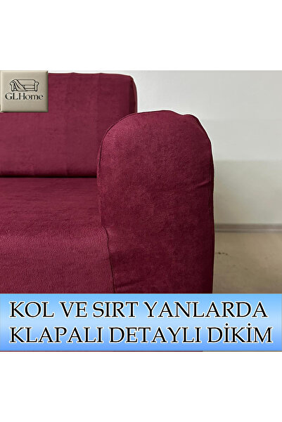 Home SÜET ŞÖNİL KUMAŞ 3Lü Komple Giydirme Kanepe & Çekyat, Bohem, Porto, Vb. Model Koltuk Kilifi