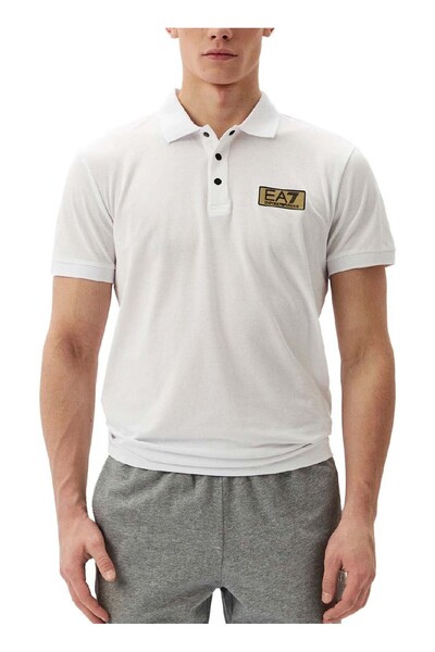 EA7 Beyaz Erkek Polo T-Shirt 3DPF02PJ5AZ