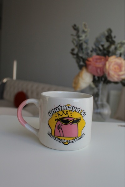 Inspire Ceramic Esprili Seramik Kahve Kupası 200 ml Komik Baskılı Seramik Hed...