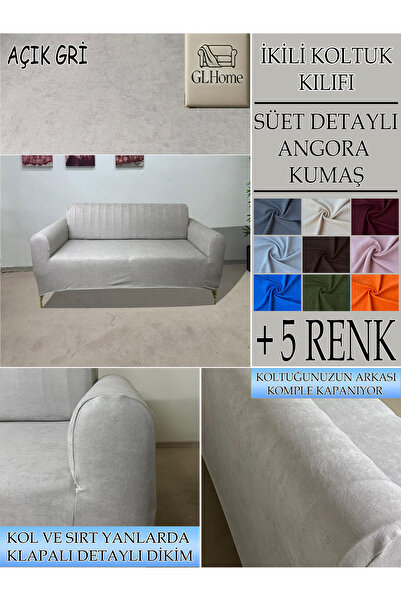 Home SÜET ŞÖNİL KUMAŞ ÇİFT KİŞİLİK KOMPLE GİYDİRME 2'Lİ KANEPE, BOHEM, vb MOD...