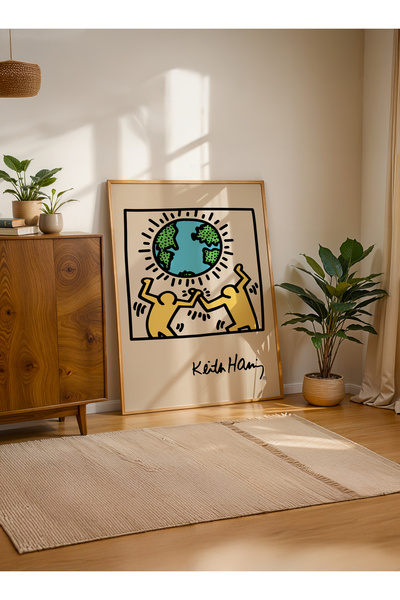 Push Studio Love & Life 3 Poster Set - Doğal Ahşap Çerçeveli Tablo 3'lü Set