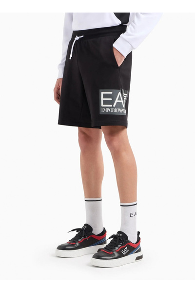 EA7 Siyah Erkek Sweat Şort 3DPS63PJ05Z