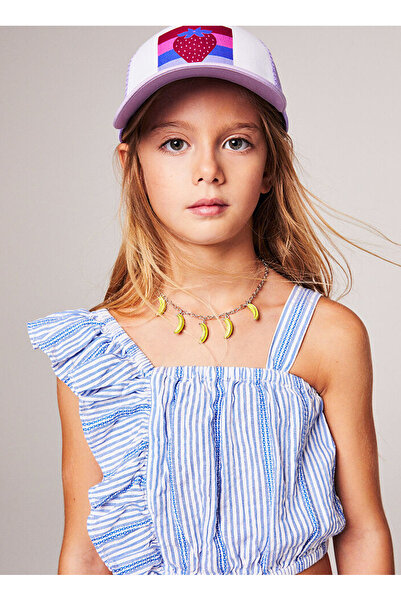 Benetton Light Blue Girl's Blouse 5Vbxch005