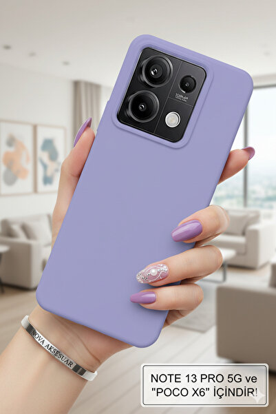 cepmoda Xiaomi "POCO X6" telefon kılıfı Slim sOft - iNce Esnek Arka Kapak - LİLA