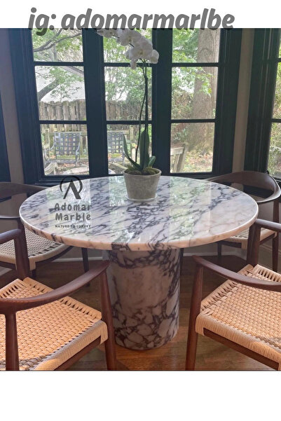 adomarmarblehandmadeandluxury Adomar Menekşe Yemek Masası, Özel Ölçü, Gerçek ...