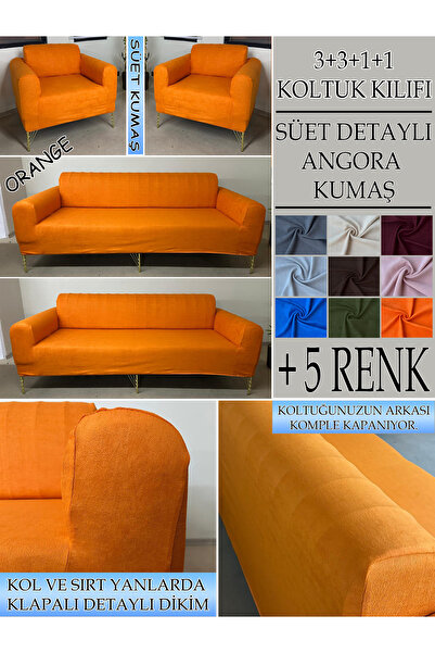 Home SÜET ŞÖNİL KUMAŞ 3+3+1+1 KOMPLE GİYDİRME KANEPE&ÇEKYAT, BOHEM, PORTO, vb...