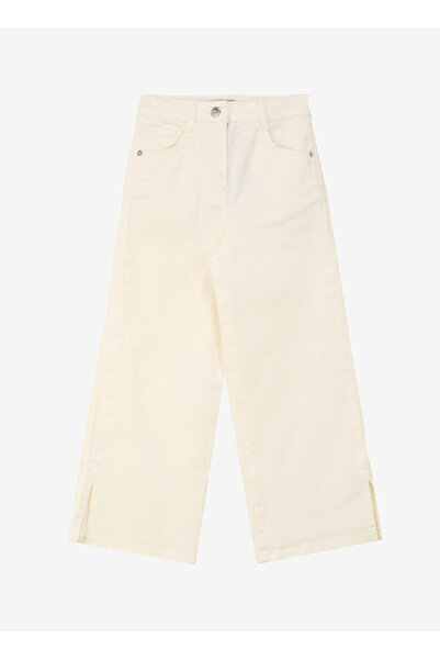 Jeep Normal Bel Geniş Paça Ekru Kadın Pantolon C4SG-PNT4003