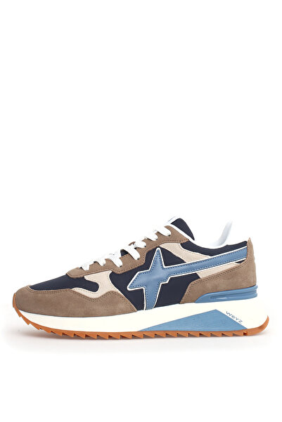 W6YZ Bej-Mavi Erkek süet Sneaker YAK-M